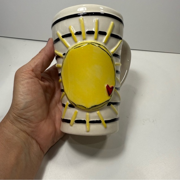 Demdaco Sun and Stripes Ceramic Mug 16 oz - Picture 1 of 5